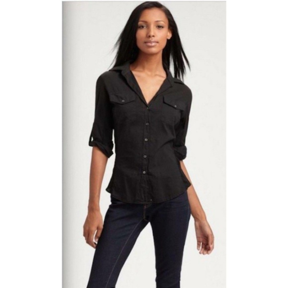 Standard James Perse Black Button Down  Size 4